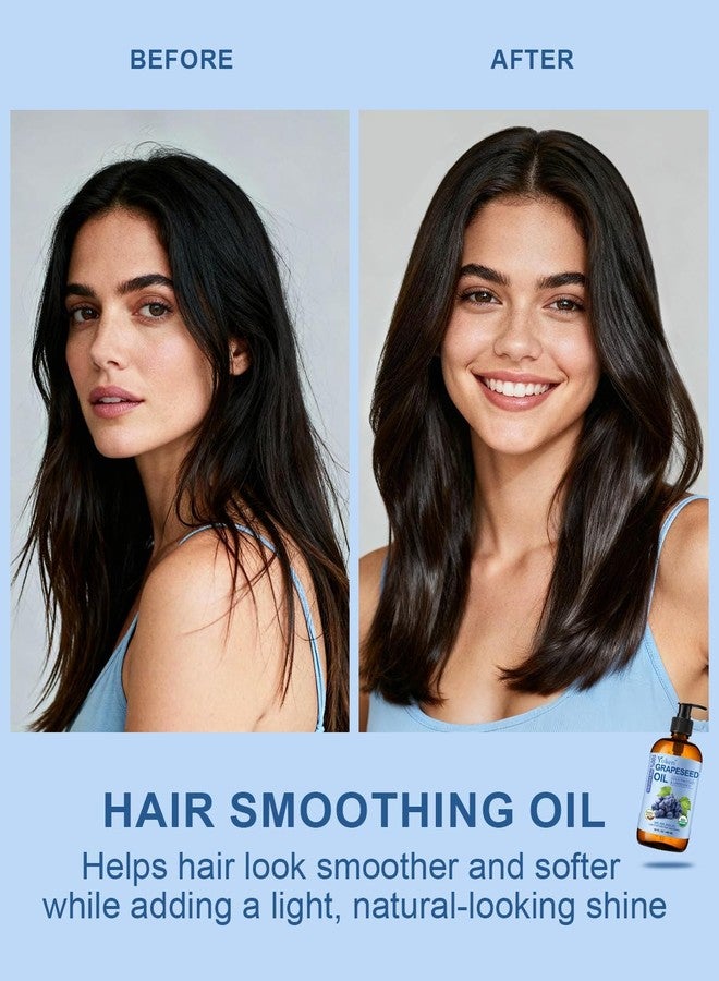 Yoken Organic Grapeseed Oil 16 oz GLASS BOTTLE - USDA 100% Pure & Natural Cold Pressed Grape Seed Carrier Oil for Skin & Hair - Single Ingredient, Hexane Free, Light & Silky Body Moisturizer - Image 4
